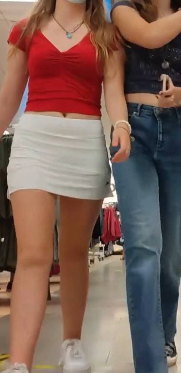 Chasing Two Teens Shopping