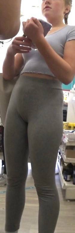 Grey Leggings Blonde Teen VTL