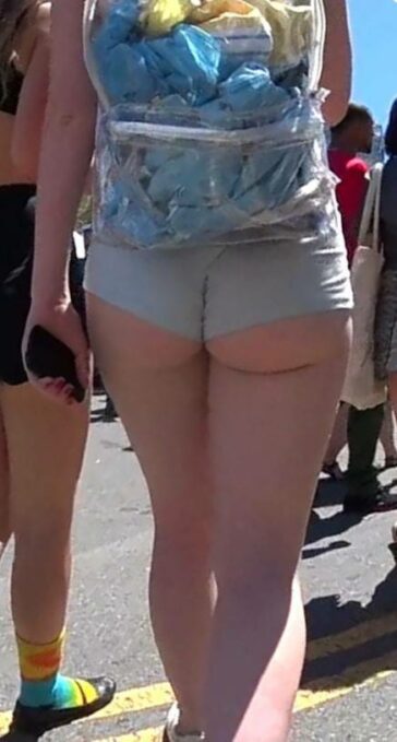 Hungry Ass Girl In Tight Shorts Showing Off Ass