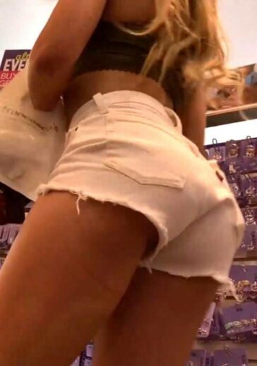 Two Teens In Shorts Shopping Creepshot Ass