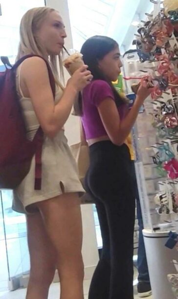 Two Young Cuties Shopping