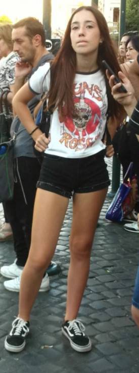 Italian Teen In Shorts