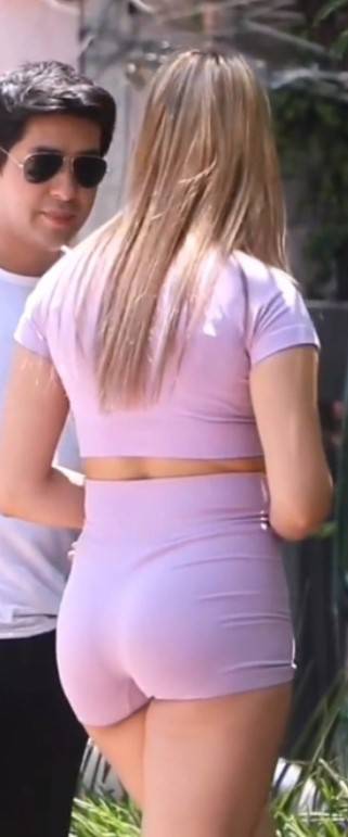 Pink Shorts Babe Creepshot Ass
