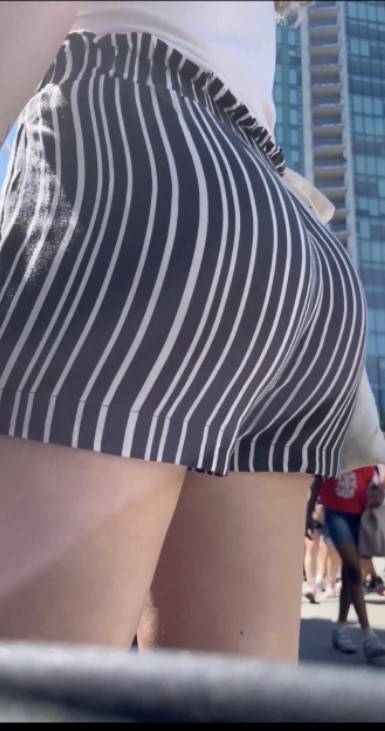 French Teen In Shorts Candid Ass