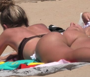 Cheeky Teen In Thong Beach Voyeur