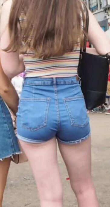 Cute JB Teen In Denim Shorts