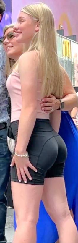 Epic Candid Teen Ass In Black Biker Shorts