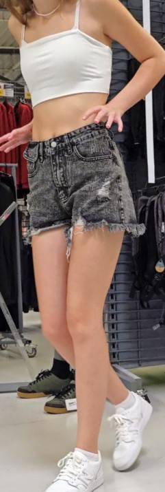 Skinny JB In Black Shorts