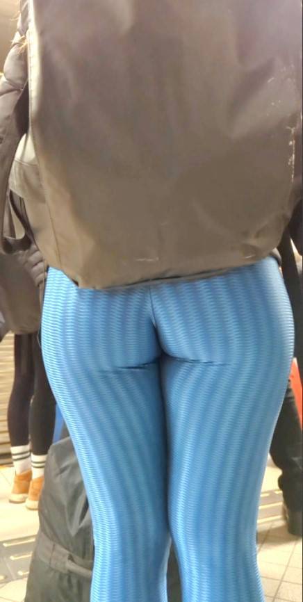 Swedish Girl In Blue Leggings