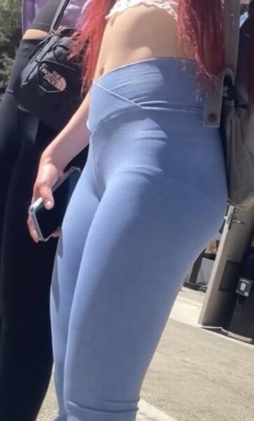 Asian Teen In Blue Leggings