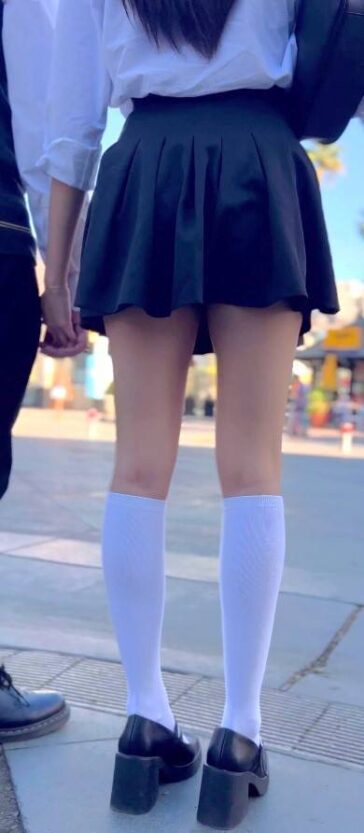 Cute Brunette Teen Upskirt + Bonus Girl