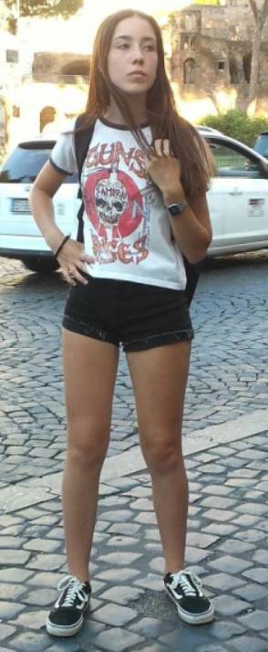 Sexy Schoolgirl In Black Shorts Creepshot