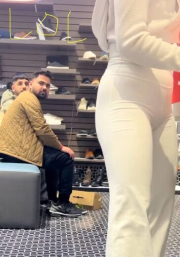 White Leggings Hottie Seeking For Attention