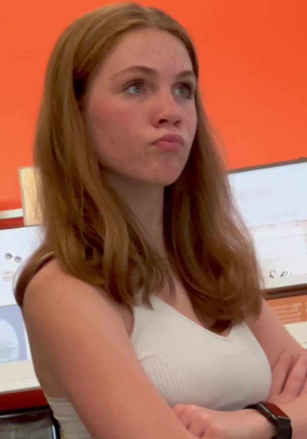 Cute Freckled Teen Bending Over