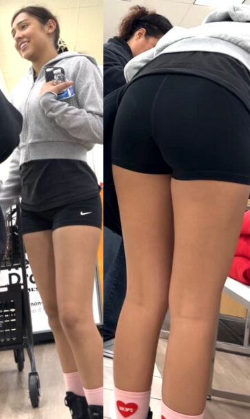 Cute Latina Teen In Nike Shorts Busted
