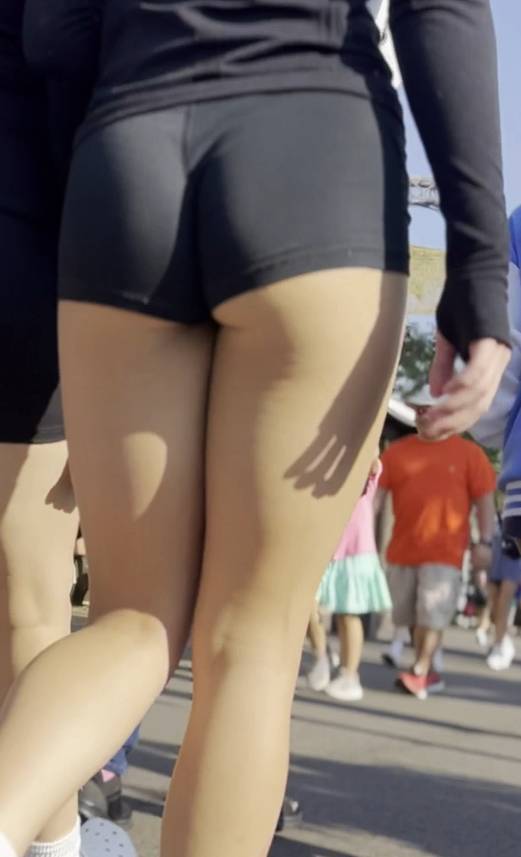 Young Teens Trio In Black Shorts