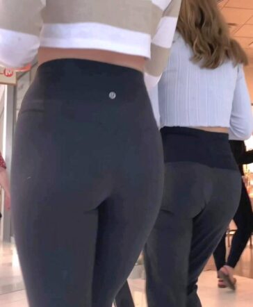 Two Awesome Asses In Leggings