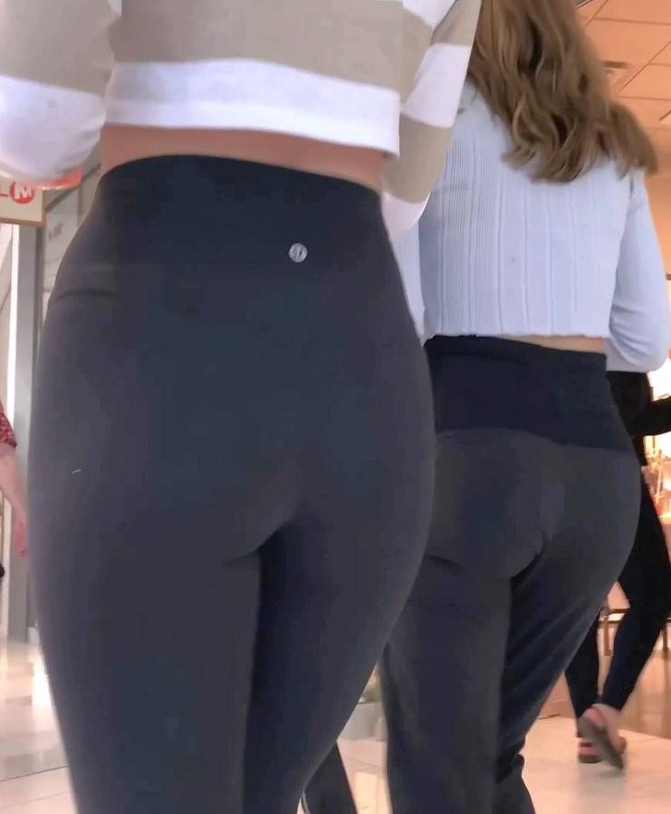Two Awesome Asses In Leggings