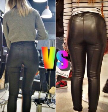 Which One Looks Hot In Wet Looking Leggings