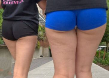 JB Teen Duo In Spandex Shorts