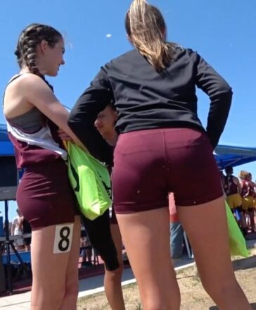 Some Hot Track Teens In Spandex Shorts