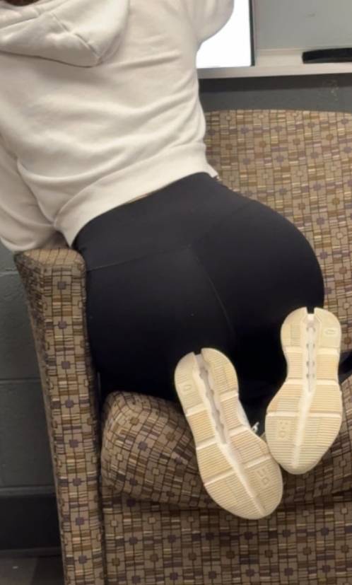 College Teen Classmate Showing Off Ass