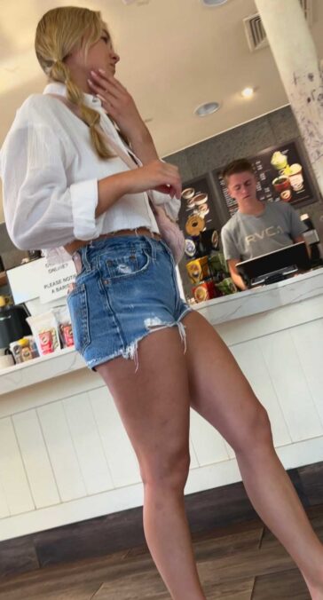 Sexy Legs Tall Teen In Shorts