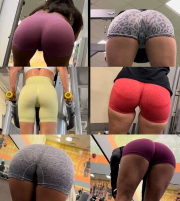 Six Girls and Six Asses