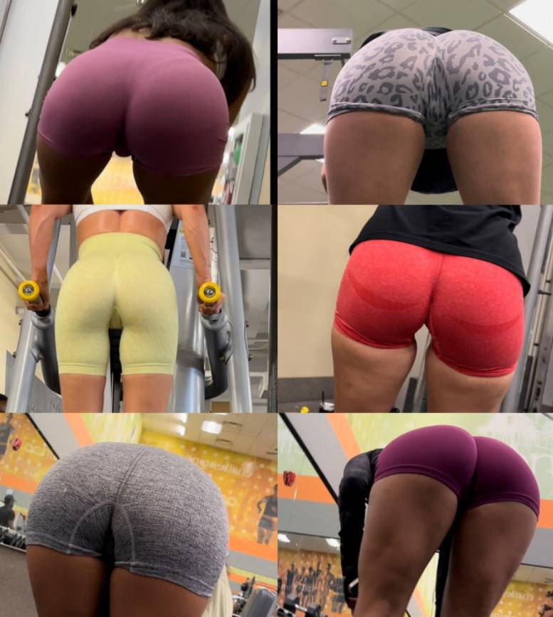 Six Girls and Six Asses