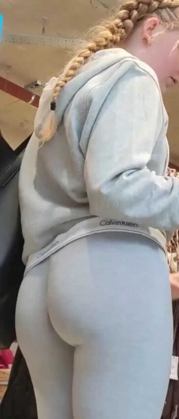 UK Teen In Grey Leggings With Friend