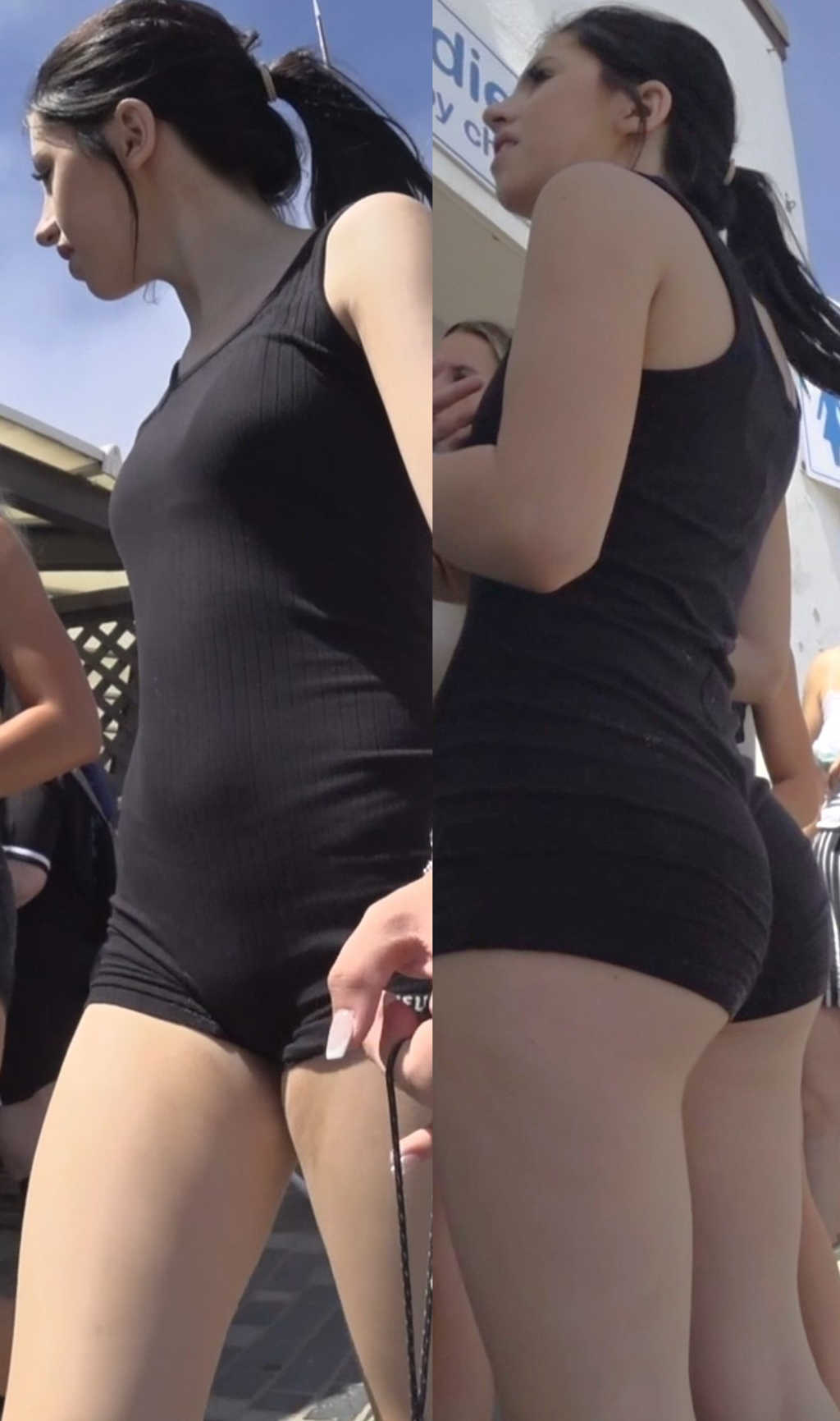 Amazing Ass Teen In Black Body With Bonus Video
