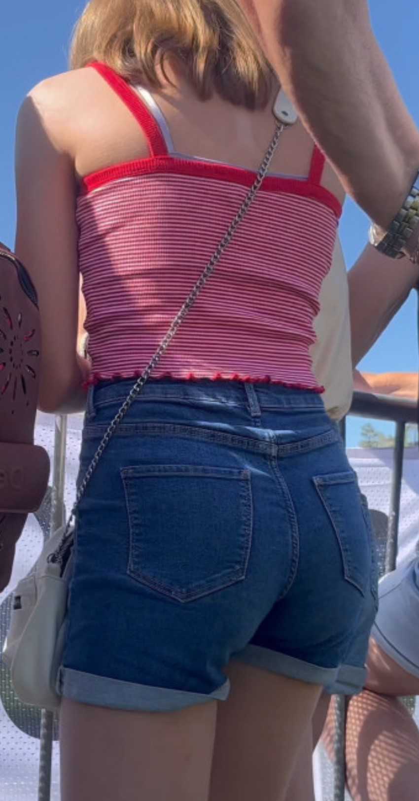 Cute Face JB Teen In Shorts With Perky Tits