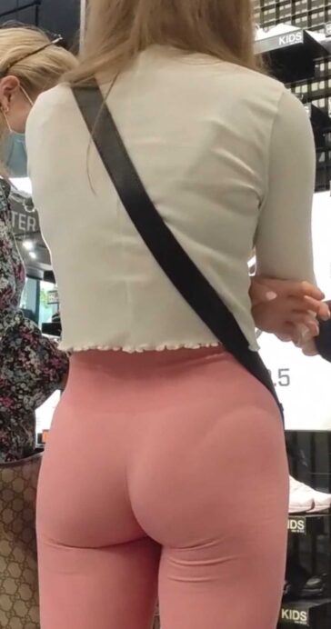 Pink Leggings Girl Gorgeous Ass Part1