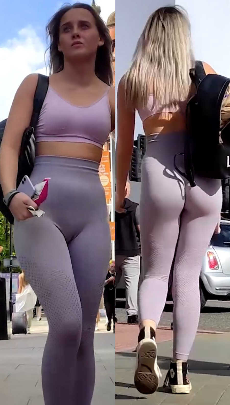 Purple Outfit Teen Amazing Ass