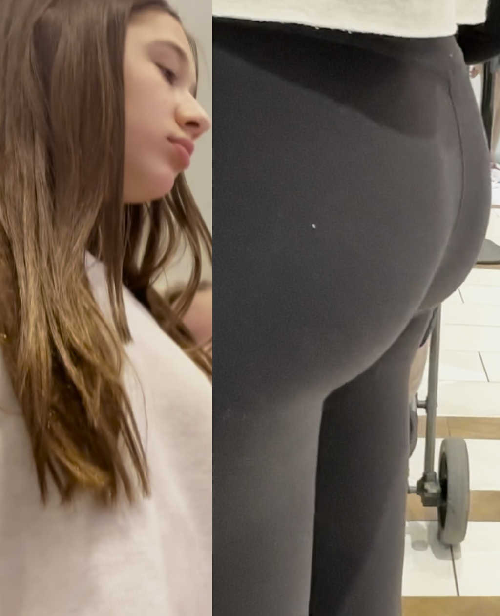 Brace Face JB Teen In Leggings Busted