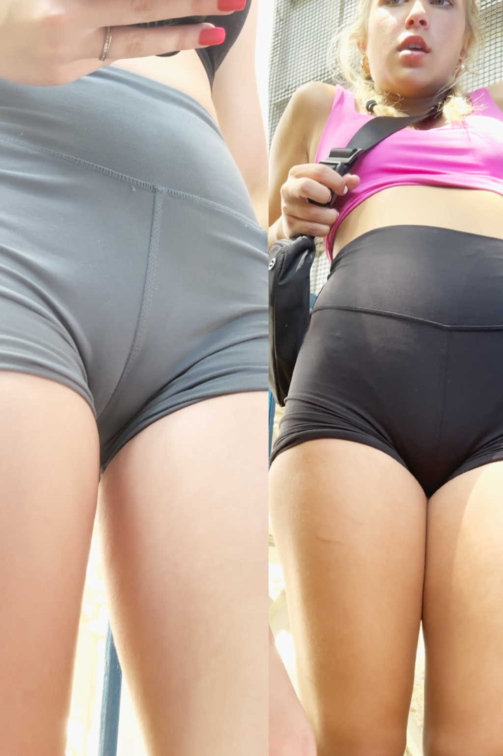 Epic Candid Teen Duo In Shorts Part2