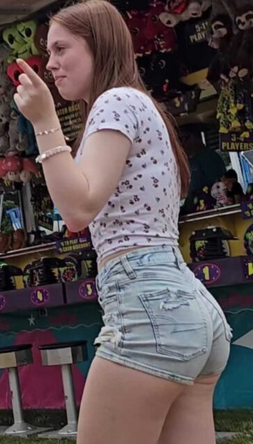 Bubble Ass Teen In Denim Shorts Creepshot