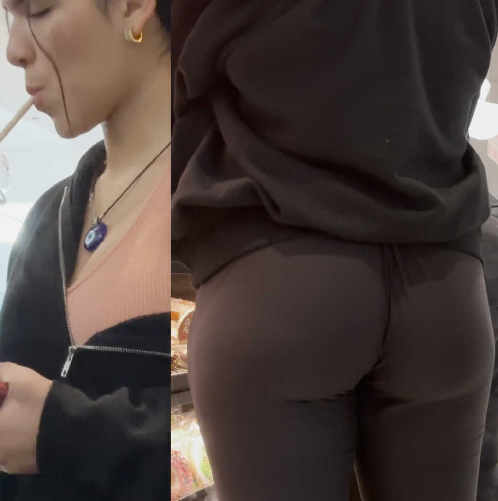 Candid Latina Teen In Black Leggings Bubble Ass