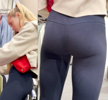 Skinny Blonde Teen In Leggings and Bonus