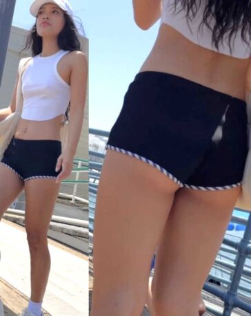 Slim Braless Teen In Shorts Creepshot
