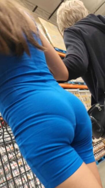 Close Up Ass JB Teen In Blue Outfit VPL