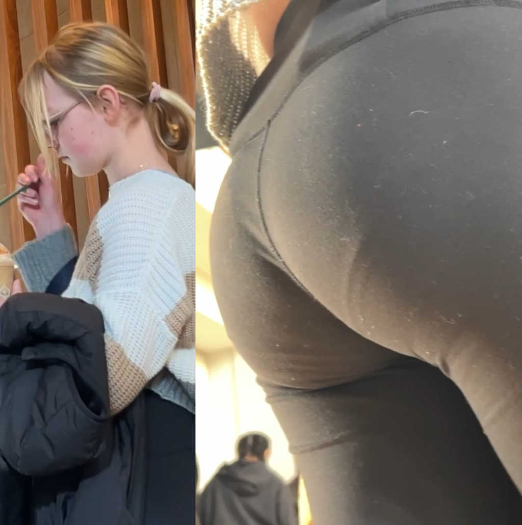 Cute Face Teen In Leggings VPL