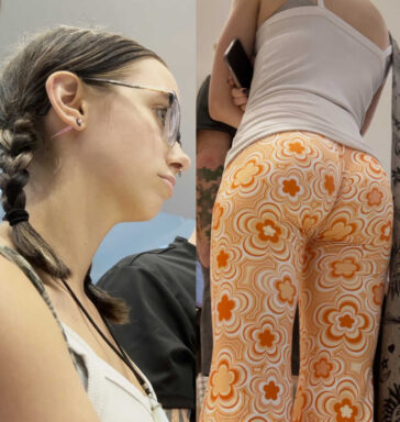 Cute Teen Ass In Orange Leggings