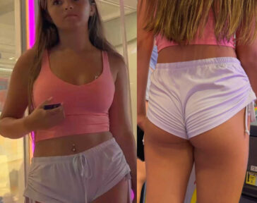 JB Teen In White Shorts Bending Over