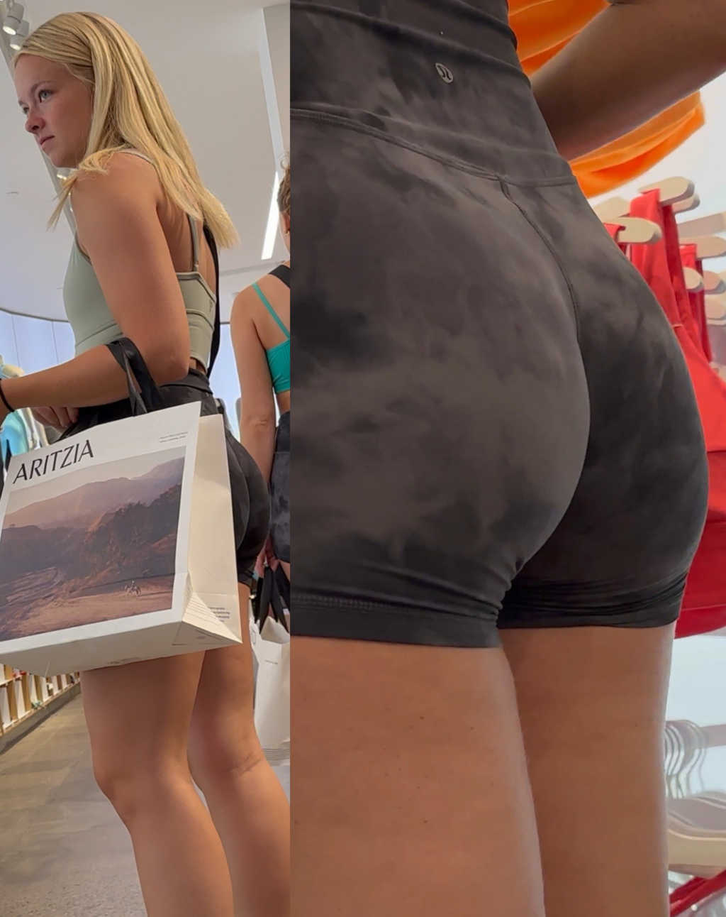 Lulu Shorts Candid Girls Duo