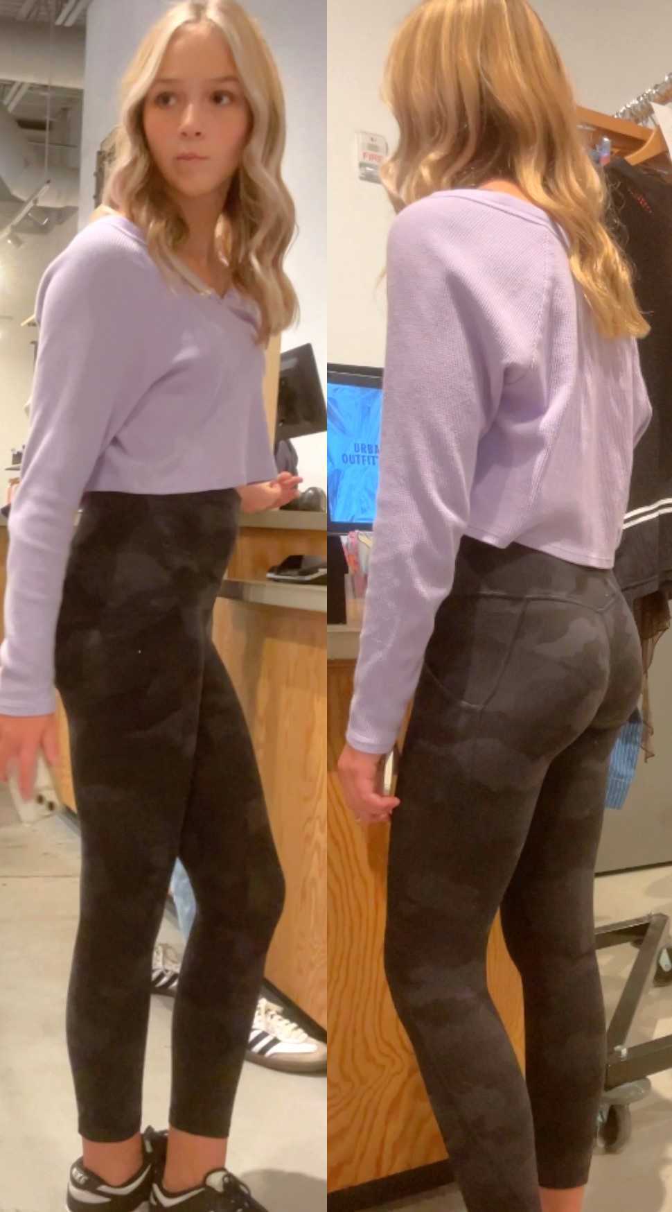 Cute Ass JB Teenie In Camo Leggings