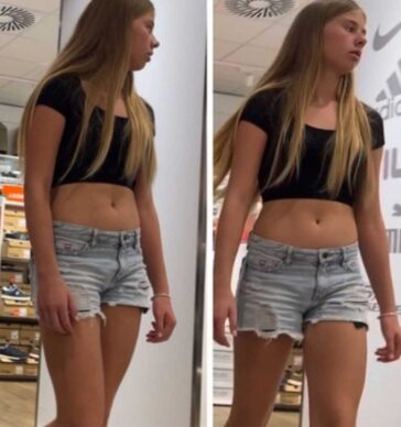 Bored Teen In Shorts