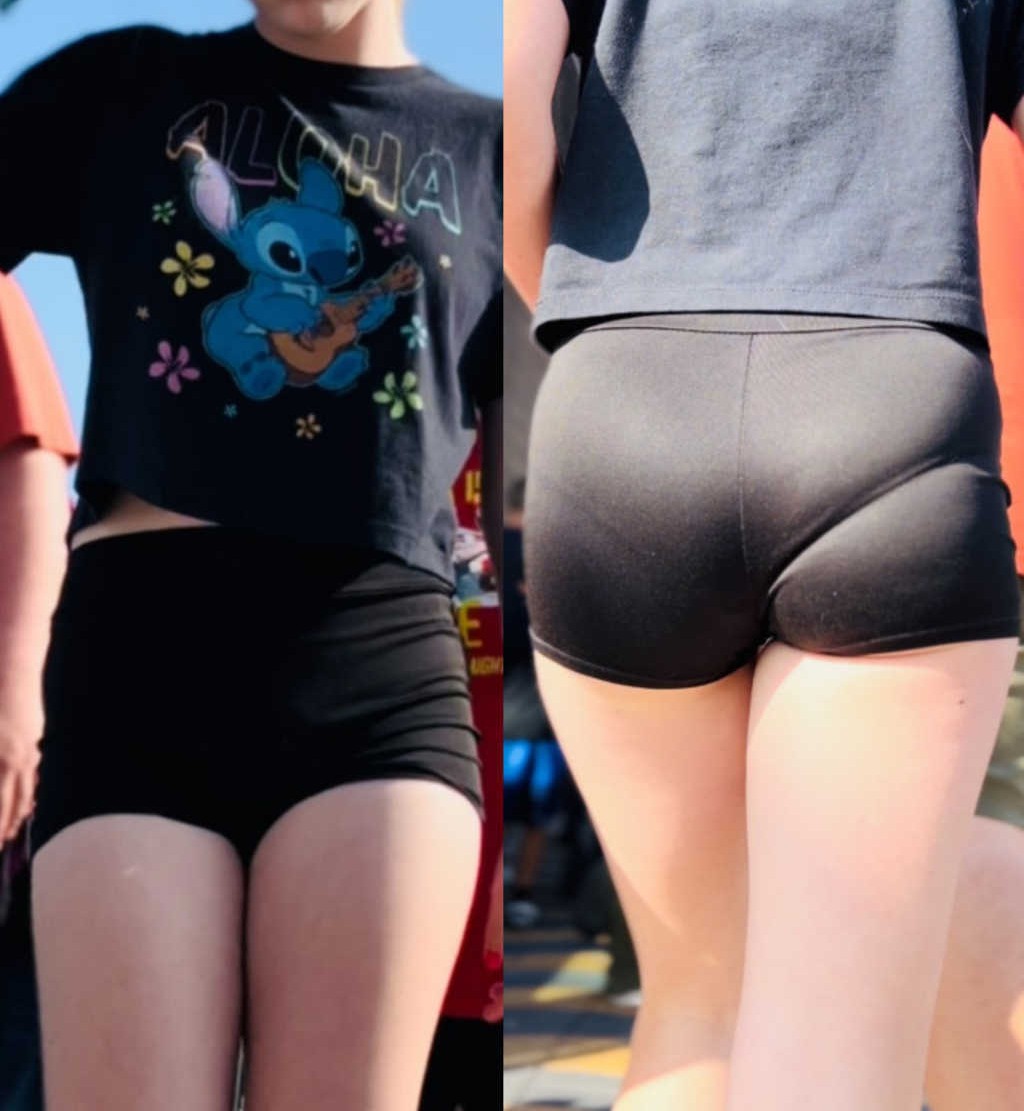 Cute JB Teen In Shorts VPL