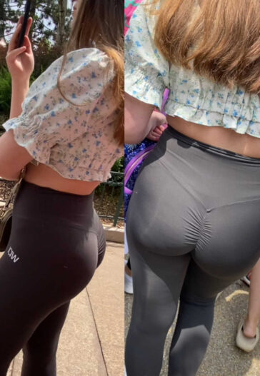 Fat Ass Candid Teen In Leggings