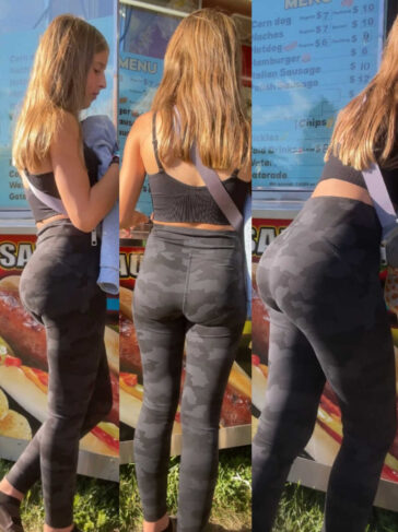 JB Teen In Camo Leggings Sexy Ass